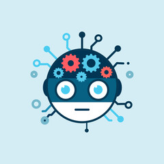 Brain icon isolated on white background