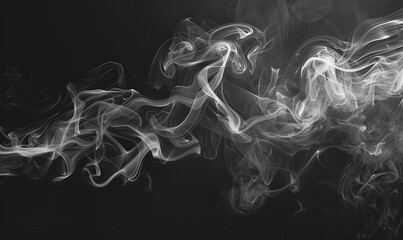 Fototapeta premium Abstract white smoke or steam swirls