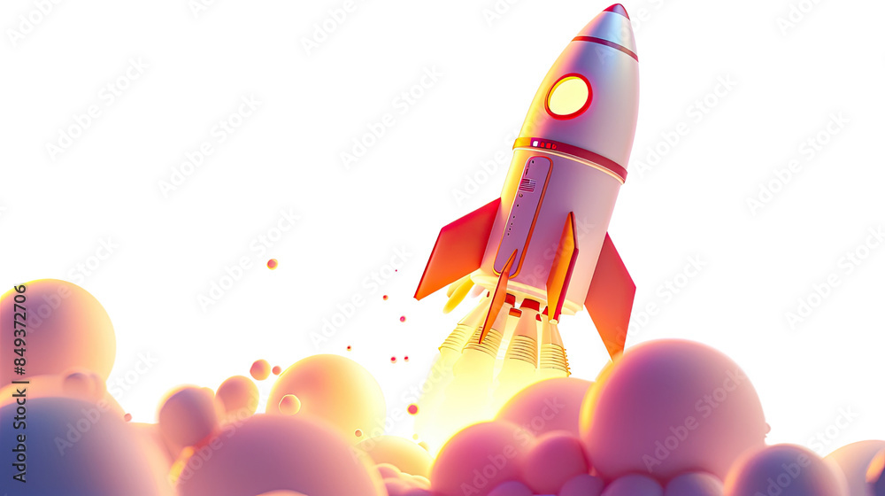 Canvas Prints rocket on a transparent background