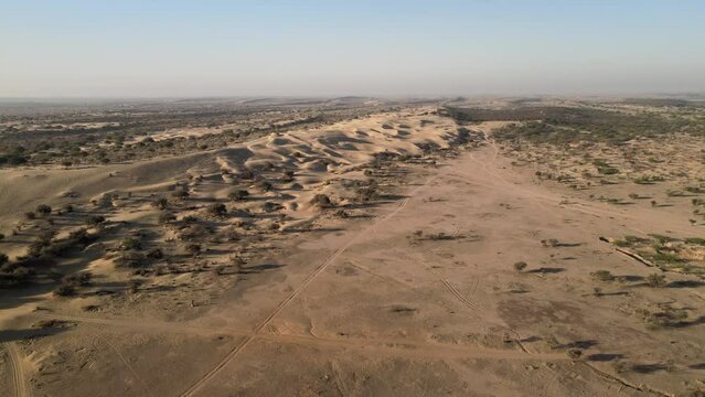 The landscape of the Thar Desert in Northern India