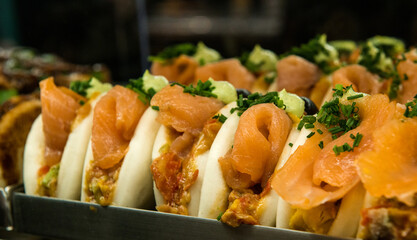 Various kind of tapas in Spain