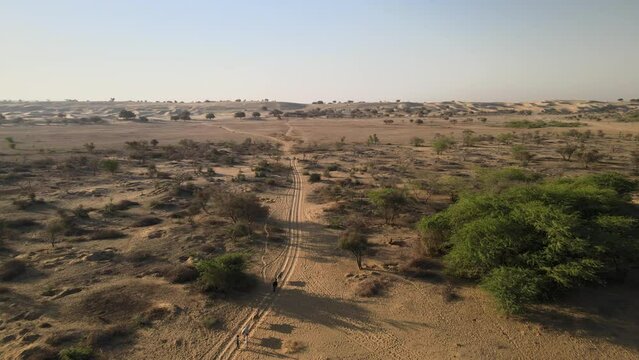 The landscape of the Thar Desert in Northern India