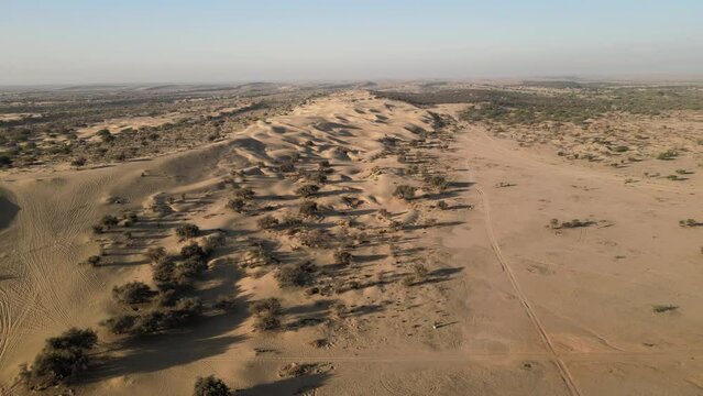 The landscape of the Thar Desert in Northern India