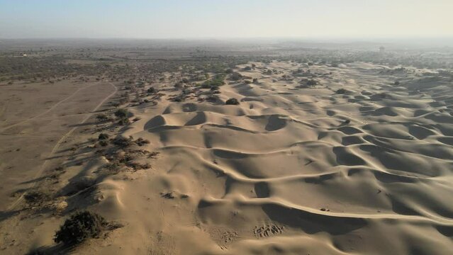 The landscape of the Thar Desert in Northern India