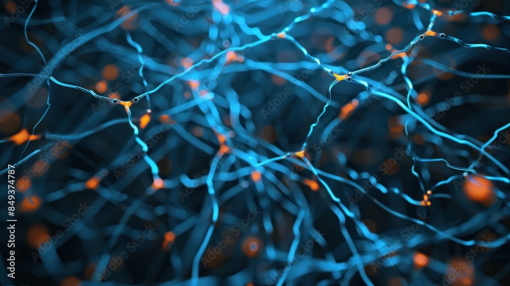 Wall mural digital abstract background ,human brain's neural networks,