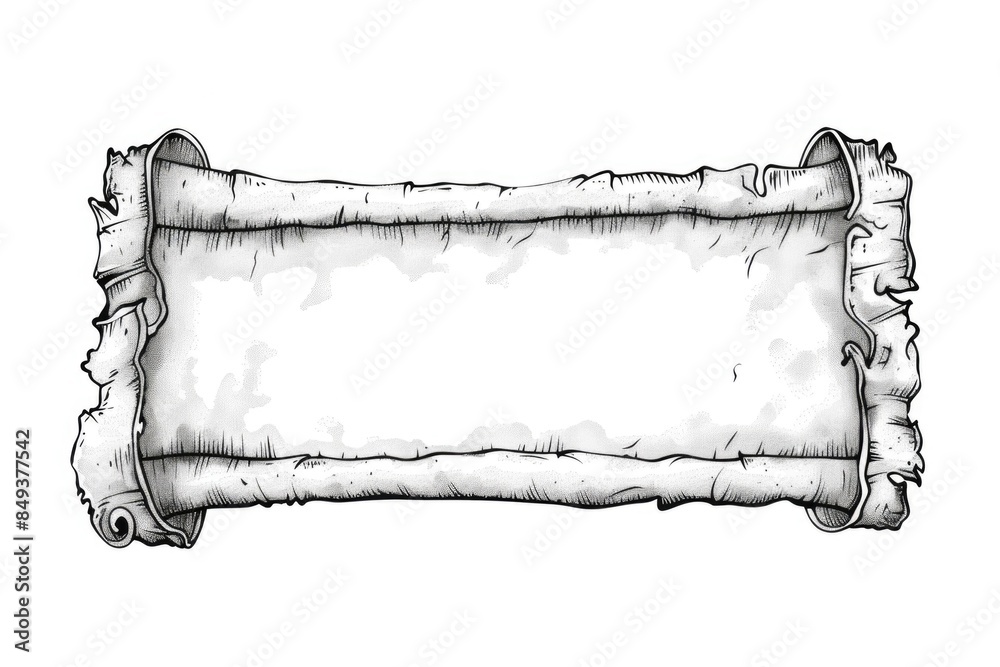 Aufkleber a simple illustration of a scroll on a white background