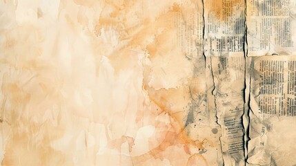 Naklejka premium vintage paper textures, such as old newspaper clippings and torn illustrations. with copy space for text