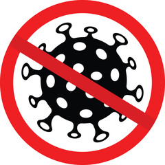 Stop Corona virus symbol vector illustration