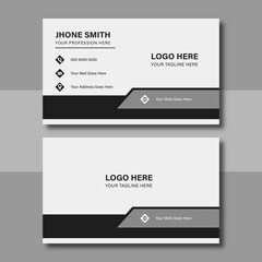 Double-sided creative unique business card vector design template. Business card for corporate business and personal use. Vector illustration design, Print ready,