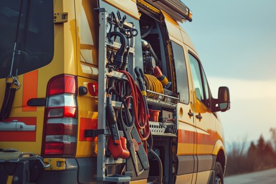 Emergency Roadside Assistance Vehicle Fully Equipped for Quick and Efficient Service