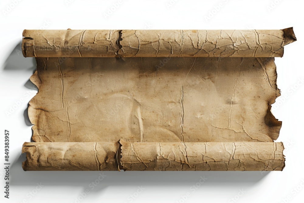 Poster a single rolled up piece of paper on a white surface, suitable for use in office or educational sett
