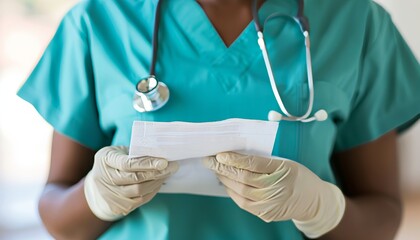 Close up of nurse s hands expertly applying bandages in a healthcare environment