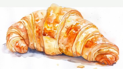 Mei Wei shisou.A croissant is a buttery ,flaky viennoiserie pastry that is made from a yeast-based dough which is rolled and folded several times in the rising process.
