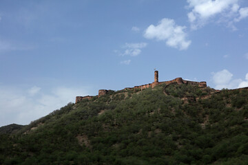 View of the Town Walls from Amber Fort in Jaipur, India