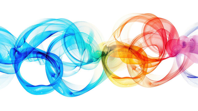Colors of the Olympic Games on a transparent background