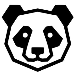 Geometric panda head silhouette © Breck