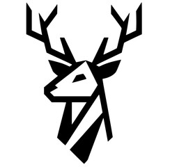 Geometric deer head silhouette