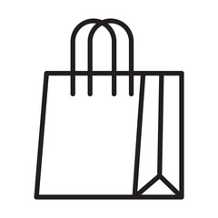 Printshopping bag icon, shopping bag Vector icon, Shopping bag outline icon. Set of Shopping Bag Related Vector Line Icons. Bag icon set in thin line style