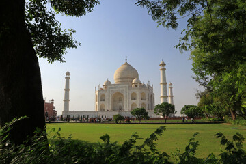 Taj Mahal - marble mausoleum in Agra, India, one of of the New 7 Wonders of the World.