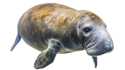 Manatees on a transparent background