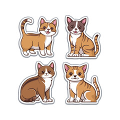Obraz premium cat sticker vector