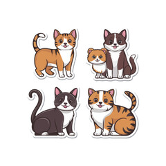 Obraz premium cat sticker vector