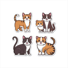 cat sticker vector