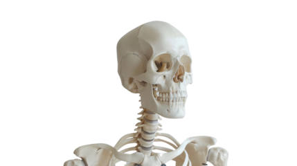 Human skeleton on a transparent background