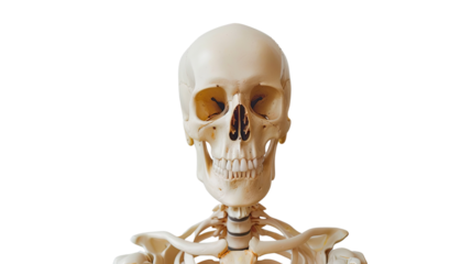 Human skeleton on a transparent background