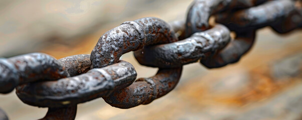 Chains and shackles. Symbol of power and liberation
