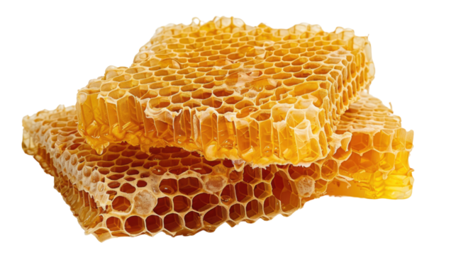 Honeycombs on a transparent background