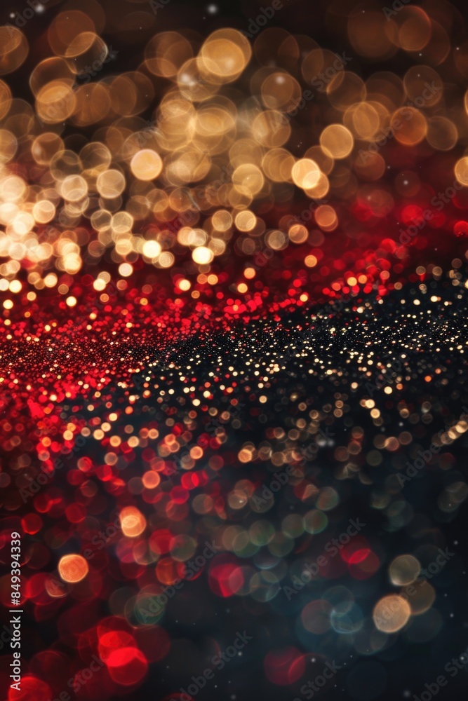 Poster a blurred image with a red and black background
