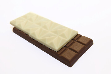 Elegant Chocolate Harmony White and Brown Bars