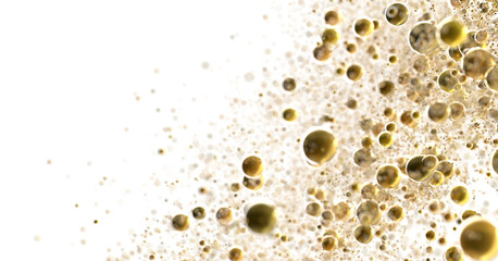 gold  Jubilation: Astonishing 3D Illustration of Joyous gold Confetti