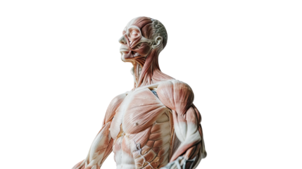 Human anatomy on a transparent background