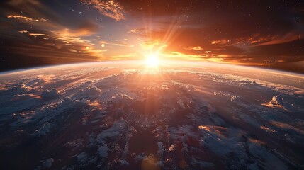 Sunrise from Space: 8K Transparent

