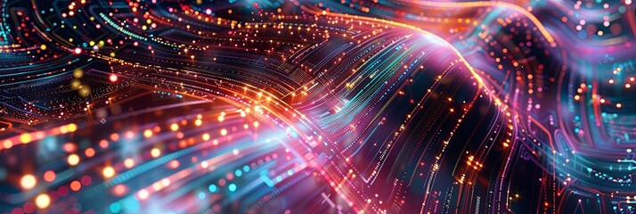 Obraz premium An abstract visualization of big data, featuring complex graphs, digital interfaces, and information streams representing AI data processing. Generative AI