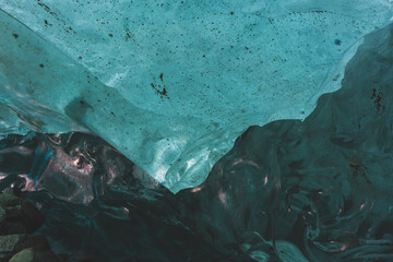 Great little details from within a ice cave in one of the biggest glaciers in Iceland, the...