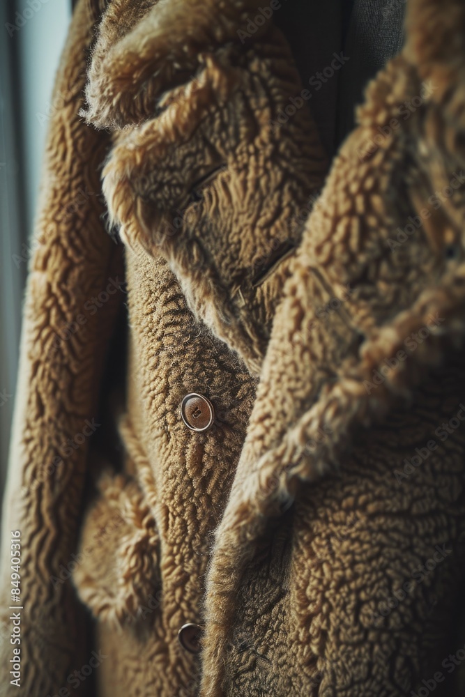 Aufkleber Coat with a single button on the front