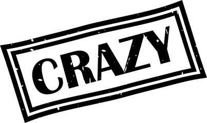 Fototapeta premium Crazy square grunge stamp, vector illustration