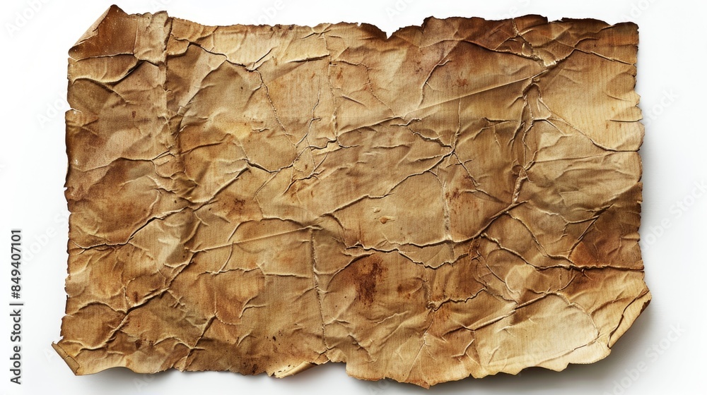 Poster a simple paper with a blank surface sitting on a table, great for representing creativity or inspira