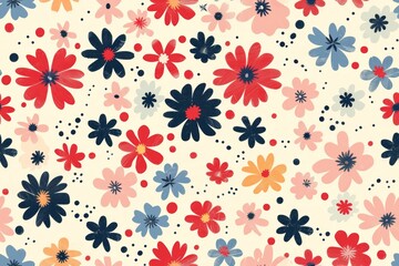 Obraz premium Colorful Floral Pattern