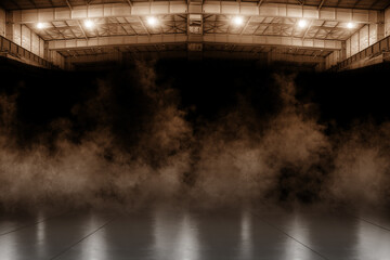 Illuminated Mat Floor Court with Smoke