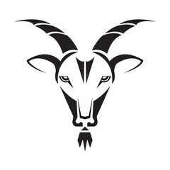 Capricorn Icon, Horoscope Tattoo, Vector 