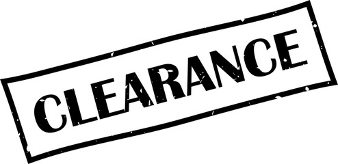 Clearance square grunge stamp, vector illustration