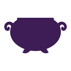  silhouette of A cauldron with two curled handles