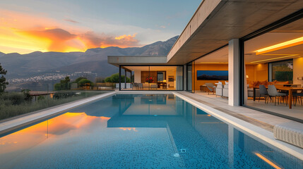 Obraz premium business meeting in a sleek modern conference room.