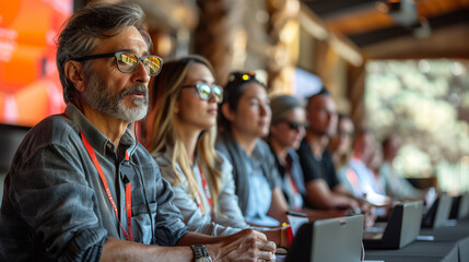 Obraz premium executives at a leadership retreat.