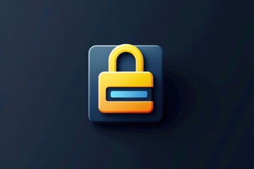 A padlock icon on a dark background, suitable for use in illustrations about security, protection, and confidentiality