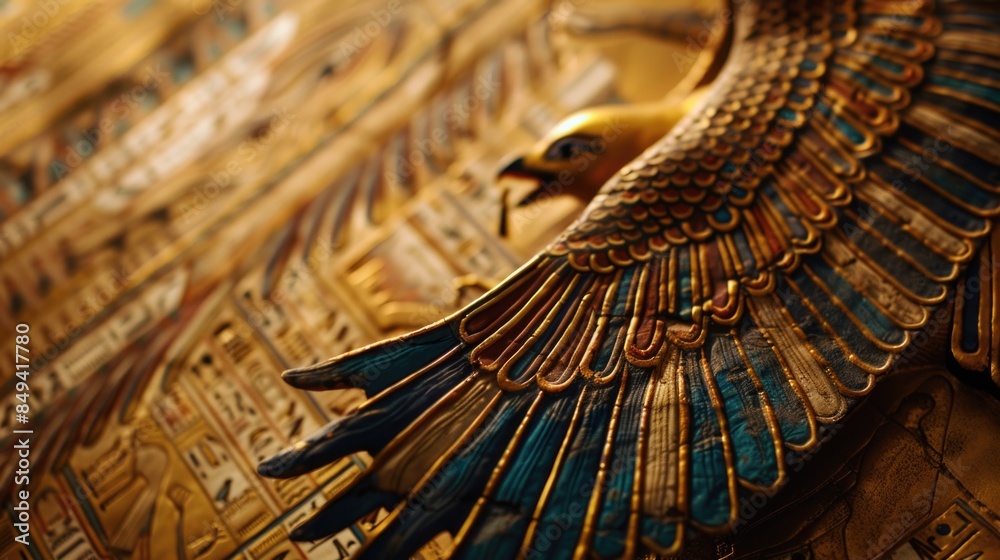 Poster A detailed view of a figurine depicting a bird, suitable for use in editorial or commercial contexts where a small-scale ornithological representation is needed